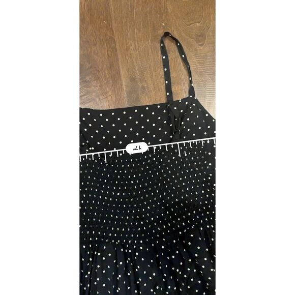 Old Navy Polka Dot Square Neck Cami Jumpsuit Romper Black White XL Summer Smock - Picture 12 of 13
